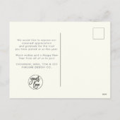 Script モダン Business Anthrivalロゴ企業の シーズンポストカード (裏面)