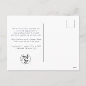 Script モダン Business Anthrivalロゴ企業の シーズンポストカード (裏面)