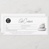 Script モダン Business Logoギフト証明書 (正面/裏面)