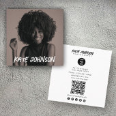 Script モダン Business Logoフォトグラファー写真 スクエア名刺