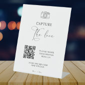 Script モダン Capture The Love QR code 結婚's 台座サイン