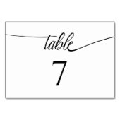 Script モダン Colorblock任意の数のテー結婚ブル テーブルナンバー (裏面)