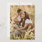 Script モダン Coule Photo Overlay Boho 結婚's セーブザデート (裏面)