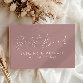 Script モダン Dustyバラフォト結婚ズ ゲストブック