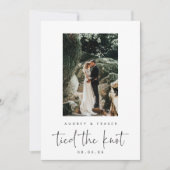 Script モダン ElopementがKnot Photoを結んだ 案内状 (正面)