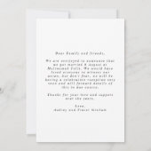 Script モダン ElopementがKnot Photoを結んだ 案内状 (裏面)