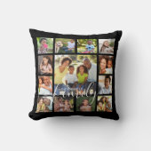 Script モダン Family 13 Photo Collage Keepsake クッション (正面)