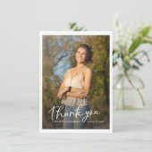 Script モダン Gradation 2025写真Grad サンキューカード (スタンド正面)