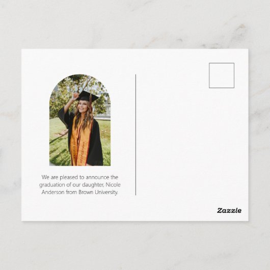 Script モダン Graduate Arch 2写真発表 ポストカード (裏面)