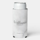 Script モダン Groomsmenパーソナライズされたクーラーボックス スリム缶クーラー (Seltzer正面)