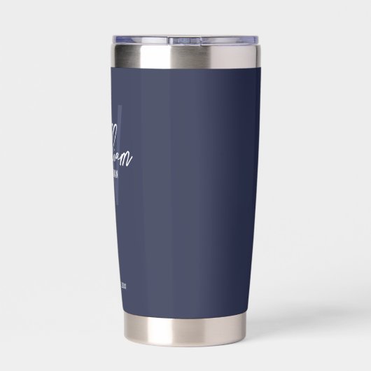 Script モダン Groomsmenパーソナライズされた Insulated Tum 保温保冷タンブラー (背面)