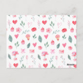 Script モダン Happy Galentine's Dayエレガント Photo ポストカード (裏面)