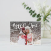 Script モダン Happy New Yearの写真はがき シーズンポストカード (スタンド正面)