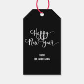 Script モダン Happy New Year's Giftラベル ギフトタグ (正面)