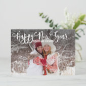 Script モダン Happy New Year's Photo Card シーズンカード (スタンド正面)