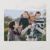 Script モダン Hello Happy New Yearの写真 ポストカード (正面)