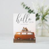 Script モダン Hello Happy New Yearの写真 ポストカード (スタンド正面)