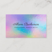 Script モダン Holographicメフェイクークアップアーティスト 名刺 (正面)