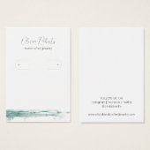 Script モダン Hoop Earrings Display Card (正面&裏面)