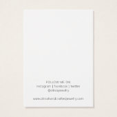 Script モダン Hoop Earrings Display Card (裏面)