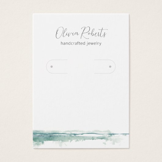 Script モダン Hoop Earrings Display Card (正面)