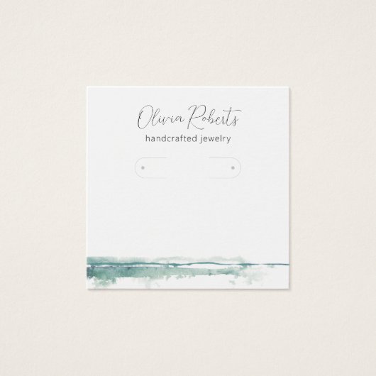 Script モダン Hoop Earrings Display Card (正面)