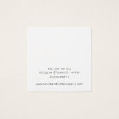 Script モダン Hoop Earrings Display Card (裏面)