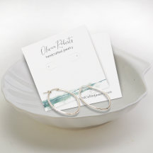 Script モダン Hoop Earrings Display Card