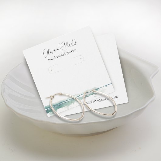 Script モダン Hoop Earrings Display Card