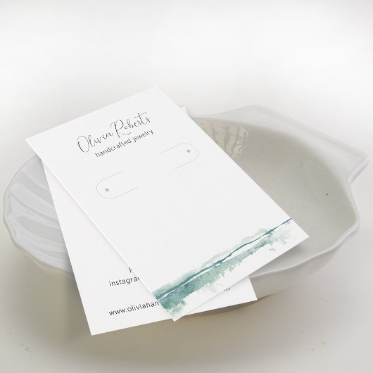 Script モダン Hoop Earrings Display Card