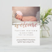 Script モダン Lights写真の誕生のお知らせ 案内状 (スタンド正面)