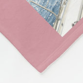 Script モダン LOVEハートフォトコラージュバラ名 フリースブランケット (角)