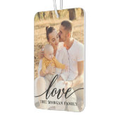 Script モダン Loveパーソナライズされた 2写真 カーエアーフレッシュナー (左)