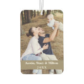 Script モダン Loveパーソナライズされた 2写真 カーエアーフレッシュナー (裏面)