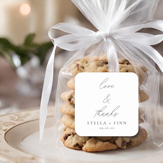 Script モダン Love & 感謝してい結婚's スクエアシール