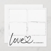 Script モダン Love Photo Collageカード (正面/裏面)