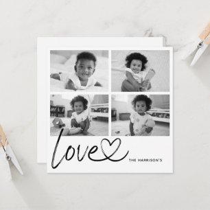 Script モダン Love Photo Collageカード