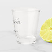 Script モダン Matron of Honor金ゴールドハートシック名 ショットグラス (右)