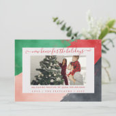 Script モダン New Home for Holidays写真の移動 シーズンカード (スタンド正面)