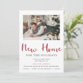 Script モダン New Home for Holidays写真の移動 シーズンカード (スタンド正面)