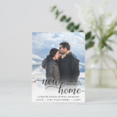 Script モダン New Home for Holidays写真の移動 ポストカード (スタンド正面)