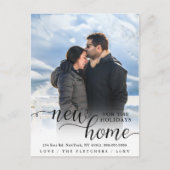 Script モダン New Home for Holidays写真の移動 ポストカード (正面)