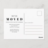 Script モダン New Home for Holidays写真の移動 ポストカード (裏面)