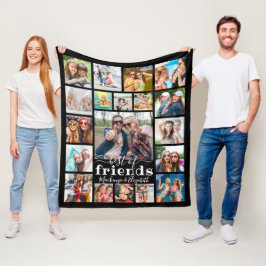 SCRIPT モダン OF FRIENDS 19最高の Photo Collage フリースブランケット