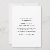 Script モダン Photoの結婚婚約パーティ 招待状 (裏面)