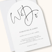 Script モダン Photoの結婚Arch 招待状