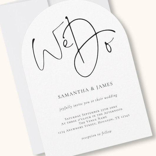 Script モダン Photoの結婚Arch 招待状