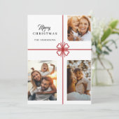 Script モダン Photo Christmas Holidaysカード シーズンカード (スタンド正面)