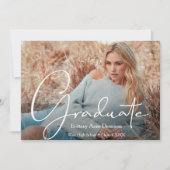 Script モダン Photo Graduation Party招待状 招待状 (正面)