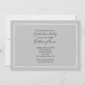 Script モダン Photo Graduation Party招待状 招待状 (裏面)